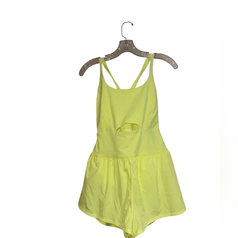 NWOT Free People Movement X Free People Righteous Runsie in Sour Citrus